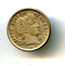 1914d HIGH GRADE Barber Dime