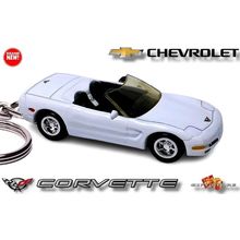 HTF RARE KEYCHAIN 98~05 WHITE CHEVY CORVETTE C5 CONVERTIBLE