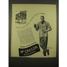 1939 McGregor Sportswear Ad - Scotch Minded Sportsmen Relax in Salyna