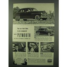 1949 Plymouth Cars Ad - to Be Compared