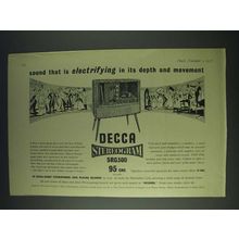 1958 Decca Stereogram SRG300 Ad - Sound that is electrifying in its depth