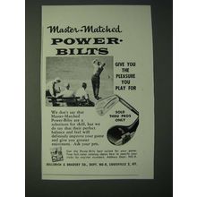 1958 Hillerich & Bradsby Master-Matched Power-Bilts Golf Clubs Ad