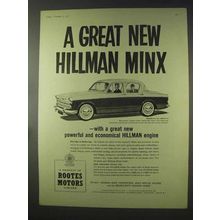 1958 Hillman Minx Car Ad - Great New