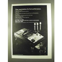 1972 Craig Portable Cassette Recorder Ad - Nominations