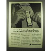 1974 Motorola Radio Pager Ad - Keep in Touch On the Go