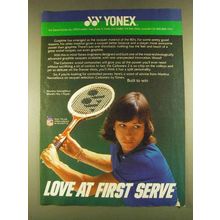 1980 Yonex Carbonex Tennis Racquet Ad - M. Navratilova