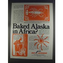 1980 Air Afrique Ad - Baked Alaska in Africa?