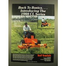 1988 Kut-Kwick CL Series Mowers Ad - Back to Basics