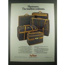 1988 Hartmann Mountain Blue Tweed and Smokey Blue Packcloth Luggage Ad
