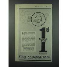 1930 First National Bank Ad - In St. Louis