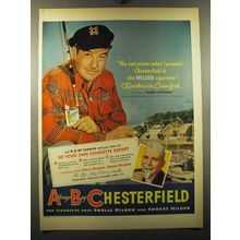 1950 Chesterfield Cigarettes Ad - Broderick Crawford - You can prove