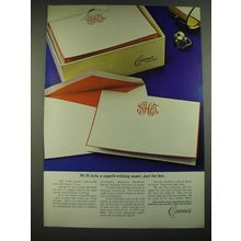 1968 Crane's Stationery Ad - We'll style a superb writing paper, just for her