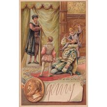 King Henry IV 4th Printed Signed Bendorps Cocoa Postcard Old Antique Trade Card