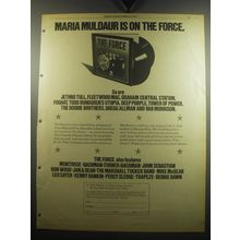 1975 Warner Bros. Records The Force Album Ad - Maria Muldaur is on The Force