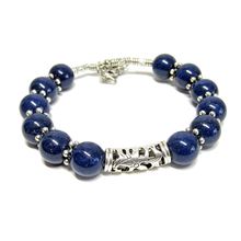 Beautiful Tibetan Silver Bracelet Blue Lapis Beads Tibetan Bangle Bracelet Gift