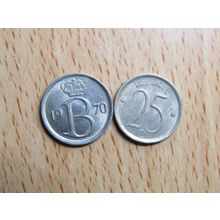 Belgium 1970 25 Centime Belgique (French Text) Coin
