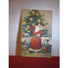 FATHER CHRISTMAS unused repro of an antique postcard =