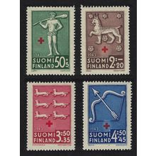 Finland Coats of Arms Red Cross Fund 4v 1943 MNH SG#385-388
