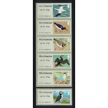 Great Britain Birds Post and Go Worldwide 20gr 6v FV£16.80 2011 MNH