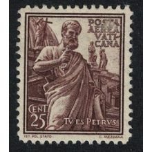 Vatican Statue of St Peter 25c 1953 MH SG#55 Sc#C1