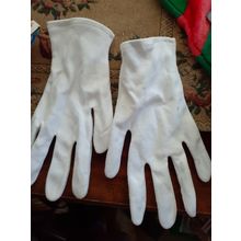 womens white cotton gloves