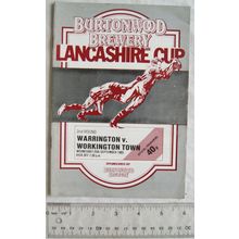 1985 programme Warrington v. Workington Town, Lancashire Cup 2nd round