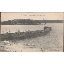 Le Môle et le Fort de la Cité, St-Malo, c.1925 - Lamiré CPA