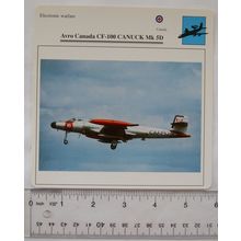 Avro Canada CF-100 Canuck 5D- Canada - Electronic Warfare - Collectors Club Card