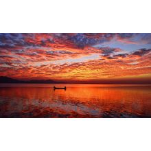 sunset_horizon_reflections_4k-3840x2160 Poster Canvas Movie Film Print A0 A1 A2