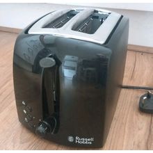 Russell Hobbs Textures 2-Slice Electric Bread Toaster - Black (21641)