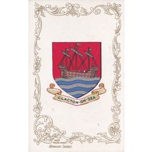 ED 200 CLACTON ON SEA - HERALDIC PRINTED POSTCARD