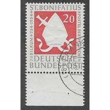 GER 1954 20pf 'ST BONIFACE' FINE USED (EBID63-109)