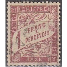 France 1921 Michel Taxe 50 O Cote (2008) 0.30 € Chiffre sur bande Cachet rond