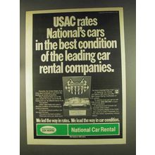 1976 National Car Rental Ad - USAC Rates Best