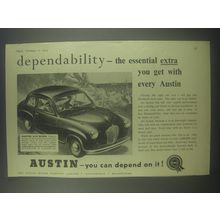 1954 Austin A30 Seven Car Ad - Dependability - the essential extra you get