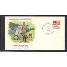 Fleetwood Lindbergh 1325 13c Flag (Cachet-U/A) CV00402