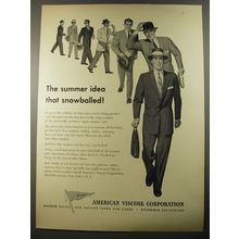 1954 American Viscose Corporation Ad - The summer idea that snowballed