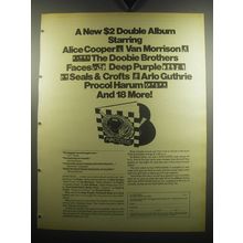 1974 Appetizers Album Ad - Alice Cooper, Van Morrison, The Doobie Brothers