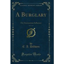 A Burglary, Vol. 1 of 3: Or, Unconscious Influence (Classic Reprint)