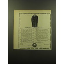 1959 Chipp Fashion Ad - Topcoats and overcoats