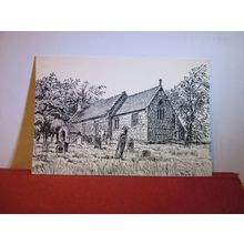 ST BARTHOLOMEW CHURCH, KIRKHEATON, NORTHAMPTONSHIRE. unused vintage postcard =
