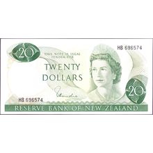 1977 - 1981 New Zealand Banknote 20 Dollars Hardie Type 1
