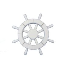 Pack Of 2] White Decorative Ship Wheel 12""