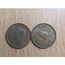 GB 1945 George VI Wren Farthing Coin