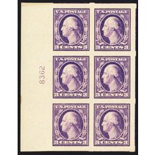 484, Mint Superb NH 3¢ Plate Block of Six Stamps - Stuart Katz