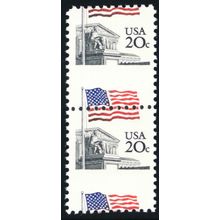 1894, Mint NH 20¢ Dramatic Perf Shift Error Pair - Stuart Katz