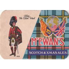 BEER MAT - McEWANS BREWERY - SCOTCH (EXPORT TO BELGIUM) - (Cat No 018) - (1974)