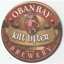 BEER MAT - OBAN BAY BREWERY - KILT LIFTER - (Cat No 003) - (2011)