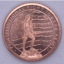 1 Oz Copper Collectible Constitutional Right To Bear Arms Second Amendment