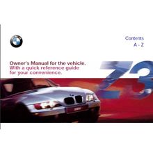BMW Z3 OWNERS MANUAL 1999 MOTOR CAR 198 PAGES IN ENGLISH